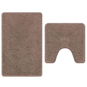 vidaXL Cs&uacute;sz&aacute;smentes f&uuml;rdőszőnyeg k&eacute;szlet 2 db Barna 50 x 50 cm PP