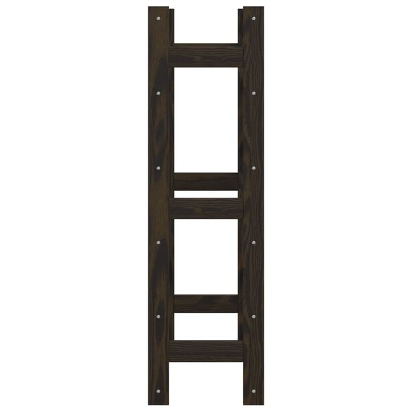 vidaXL fekete tömör fenyőfa bortartó 30 palackhoz