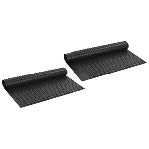 vidaXL Bord&aacute;zott v&iacute;zelvezető lap 2 pcs Fekete 1 x 20 m HDPE