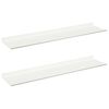 vidaXL Lebegő polc Falra szerelhető 2 pcs Feh&eacute;r 80 x 18 x 2,5 cm Ac&eacute;l