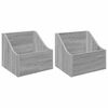 vidaXL LP lemez doboz 2 db Sz&uuml;rke Sonoma 37 x 33 x 32 cm Szerelt Fa