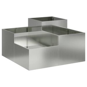 vidaXL Kerti cser&eacute;p Ez&uuml;st 80 x 80 x 48 cm Horganyzott ac&eacute;l