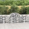 vidaXL 15 db íves horganyzott vas gabion kosár 200x50x80/100 cm