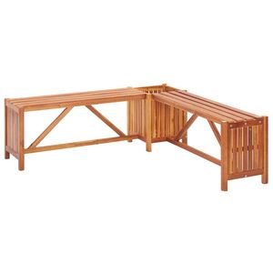 vidaXL t&ouml;m&ouml;r ak&aacute;cfa kerti sarokpad vir&aacute;gtart&oacute;val 117 x 117 x 40 cm