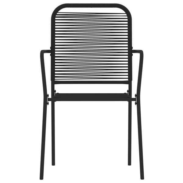 vidaXL 7 részes fekete kerti étkezőgarnitúra