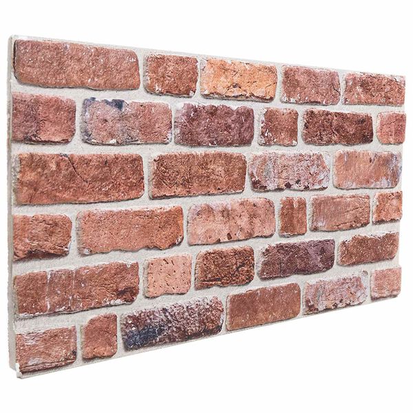 vidaXL Fali panelek 10 pcs Piros 100 x 50 cm EPS Hab