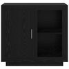 vidaXL Sz&eacute;f Fekete t&ouml;lgy 80 x 40 x 75 cm Faanyag