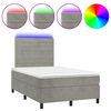 vidaXL vil&aacute;gossz&uuml;rke b&aacute;rsony rug&oacute;s &eacute;s LED-es &aacute;gy matraccal 120x190 cm