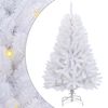 vidaXL Mű kar&aacute;csonyfa 150 LED PVC &eacute;s Ac&eacute;l Feh&eacute;r
