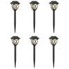 vidaXL K&uuml;lt&eacute;ri napelemes l&aacute;mp&aacute;k talppal 6 pcs Meleg feh&eacute;r 42 cm PP