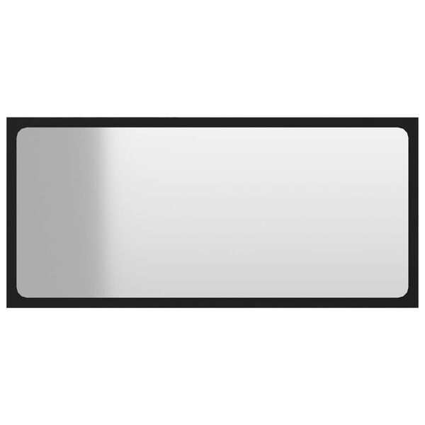 vidaXL fekete forg&aacute;cslap f&uuml;rdőszobai t&uuml;k&ouml;r 80 x 1,5 x 37 cm