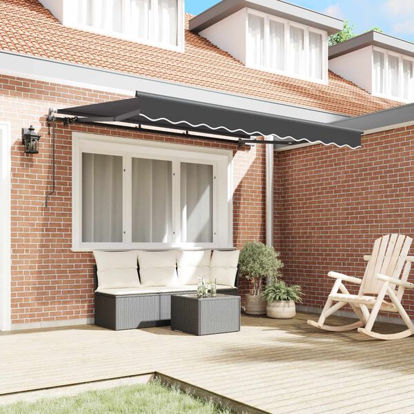 vidaXL Beh&uacute;zhat&oacute; napellenző Antracit 250 x 200 cm sz&ouml;vet