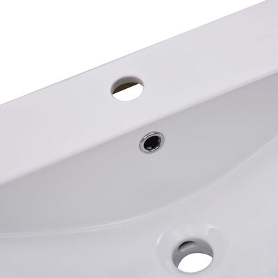 vidaXL fehér kerámia beépíthető mosdókagyló 101 x 39,5 x 18,5 cm