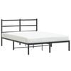 vidaXL fekete f&eacute;m &aacute;gykeret fejt&aacute;ml&aacute;val 140 x 190 cm