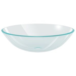 vidaXL 42 cm-es &aacute;tl&aacute;tsz&oacute; edzett &uuml;veg mosd&oacute;kagyl&oacute;