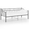 vidaXL fekete f&eacute;m kanap&eacute;&aacute;gykeret 90 x 200 cm