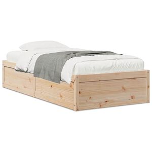 vidaXL t&ouml;m&ouml;r fenyőfa &aacute;gykeret matrac n&eacute;lk&uuml;l 90 x 190 cm