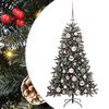 vidaXL Mű kar&aacute;csonyfa 150 LED-del Z&ouml;ld 120 cm PVC &eacute;s Műanyag &eacute;s Ac&eacute;l