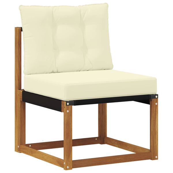 vidaXL K&uuml;lt&eacute;ri kanap&eacute; szett p&aacute;rn&aacute;val 9 pcs Term&eacute;szetes &eacute;s kr&eacute;msz&iacute;nű