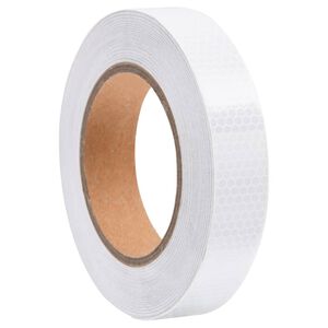 vidaXL f&eacute;nyvisszaverő szalag feh&eacute;r 2,5 cmx20 m PVC