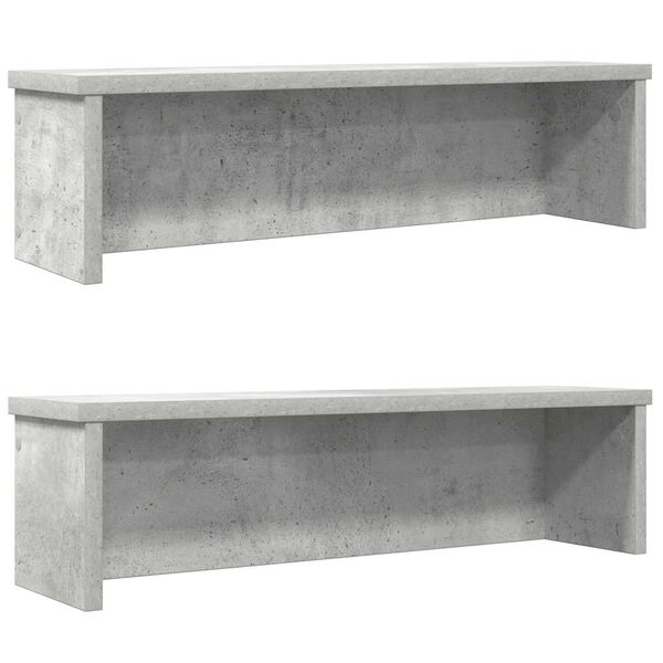 vidaXL Konyhai &aacute;llv&aacute;nyok egym&aacute;sra rakhat&oacute; 2 db Beton sz&uuml;rke 60x15x16cm