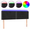 vidaXL fekete b&aacute;rsony LED-es fejt&aacute;mla 144x5x78/88 cm