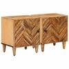 vidaXL &Eacute;jjeli asztal 2 pcs Barna 40 x 33,5 x 46 cm T&ouml;m&ouml;r Mang&oacute;f&aacute;t