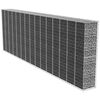 vidaXL horganyzott acél gabion fal fedéllel 600 x 50 x 200 cm