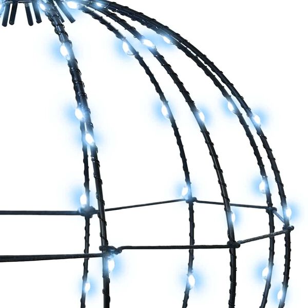 vidaXL Labda 384 LED-del 2 pcs Hideg feher 60 cm Fém