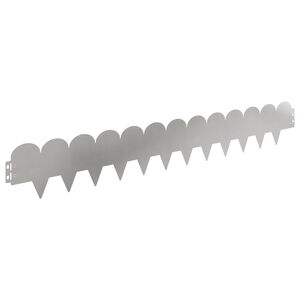 vidaXL Fűszeg&eacute;lyez&eacute;s 10 db 103 x 15 cm Ac&eacute;l Ez&uuml;st