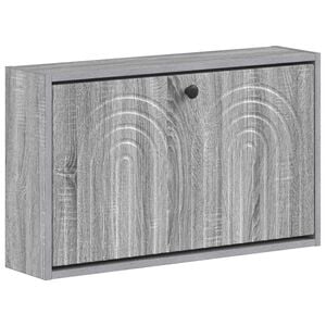 vidaXL Fali Cipőtart&oacute; ALKMAAR 71 x 17 x 43 cm Szerelt Fa Sz&uuml;rke Sonoma