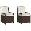 vidaXL 2 db barna polyrattan d&ouml;nthető kerti sz&eacute;k