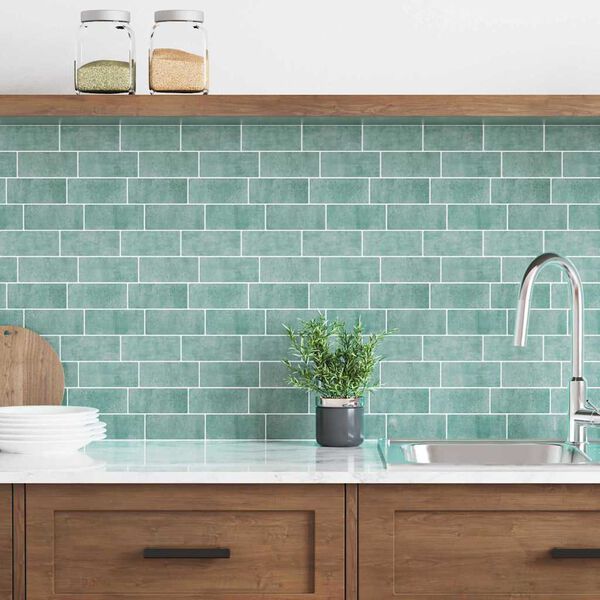 vidaXL Metr&oacute;csempe 20 pcs Sz&uuml;rke z&ouml;ld 29 x 21 cm Poliuret&aacute;n &eacute;s PET