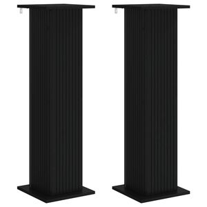 vidaXL N&ouml;v&eacute;ny&aacute;llv&aacute;ny 2 db Fekete 30,5 x 30 x 100,5 cm Szerelt Fa
