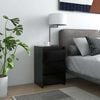 vidaXL fekete szerelt fa &eacute;jjeliszekr&eacute;ny 40 x 35 x 62,5 cm