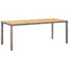 vidaXL sz&uuml;rke polyrattan &eacute;s ak&aacute;cfa kerti asztal 190 x 90 x 75 cm