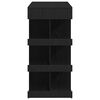 vidaXL B&aacute;rasztal polcokkal Fekete t&ouml;lgy 100 x 48 x 101,5 cm Faanyag