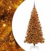 vidaXL Kar&aacute;csonyfa 300 LED-del &aacute;llv&aacute;nnyal Arany 180 cm PET