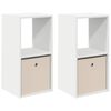 vidaXL &Eacute;jjeli asztal fi&oacute;kkal 2 pcs Feh&eacute;r 35 x 32 x 68,5 cm Faanyag