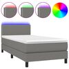 vidaXL s&ouml;t&eacute;tsz&uuml;rke sz&ouml;vet rug&oacute;s &eacute;s LED-es &aacute;gy matraccal 100x200 cm