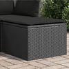 vidaXL fekete polyrattan kerti ülőke párnával 55 x 55 x 37 cm