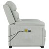 vidaXL világosszürke bársony felállást segítő masszázsfotel