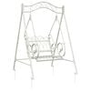vidaXL Hinta Pad Ac&eacute;l 113 x 121,5 x 168 cm Antik feh&eacute;r
