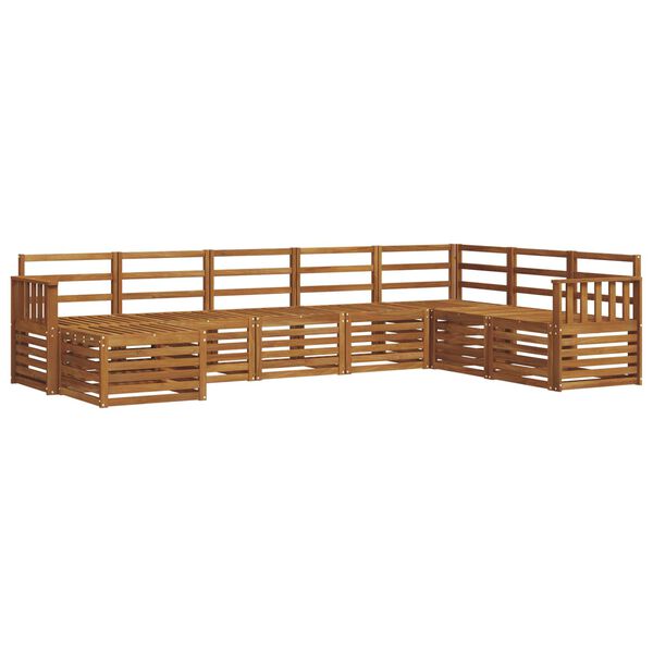 vidaXL &Uuml;lőgarnit&uacute;r&aacute;k 8 pcs Term&eacute;szetes T&ouml;m&ouml;r Ak&aacute;cfa