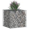 vidaXL Gabion emelt &aacute;gy Ez&uuml;st 60 x 60 x 55 cm Horganyzott ac&eacute;l