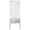 vidaXL Kertv&eacute;dő v&aacute;szon Vir&aacute;gos Ez&uuml;st 50 x 140 cm Rozsdamentes ac&eacute;l