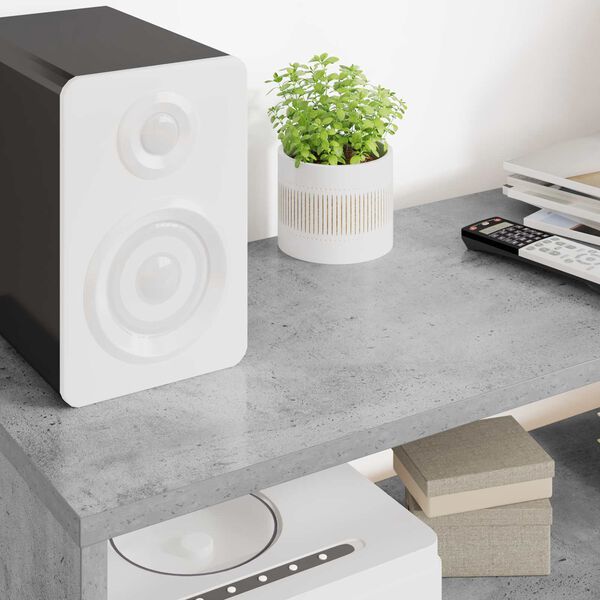 vidaXL TV szekr&eacute;ny Beton Sz&uuml;rke 100 x 30 x 40 cm Faanyag