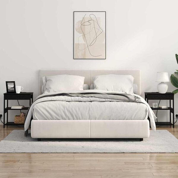 vidaXL &Eacute;jjeliszekr&eacute;ny 2 pcs Fekete t&ouml;lgy 41 x 31 x 51 cm Faanyag