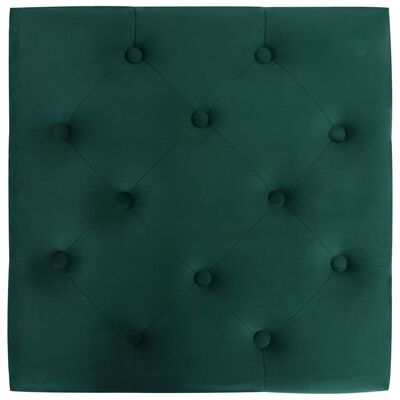 vidaXL sötétzöld bársony ülőke 60 x 60 x 36 cm