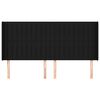 vidaXL fekete sz&ouml;vet fejt&aacute;mla sz&aacute;rnyakkal 163x16x118/128 cm